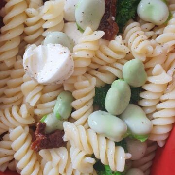 lemon pasta with broad beans and broccoli