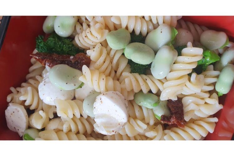 lemon pasta with broad beans and broccoli