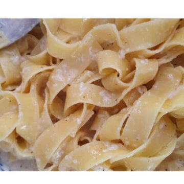 easy pappardelle cacio e pepe