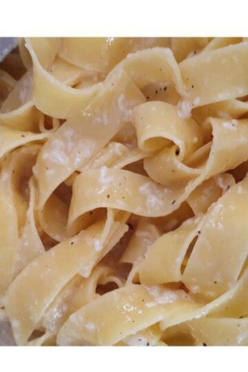 easy pappardelle cacio e pepe